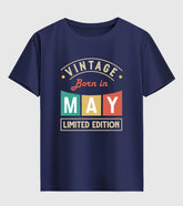 Vintage Born in May Half Sleeve T-Shirt